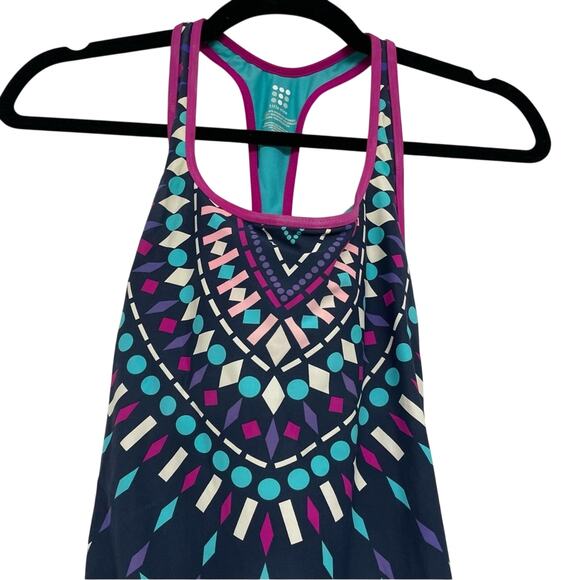 Title Nine Multicolor Printed One Piece Open Back Swimsuit Womens XS Colorful - Picture 2 of 8